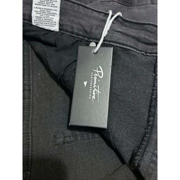 Primitive Skateboarding Jeans Men’s 42x30 Straight Fit Denim Washed Grey NEW - Picture 13 of 13